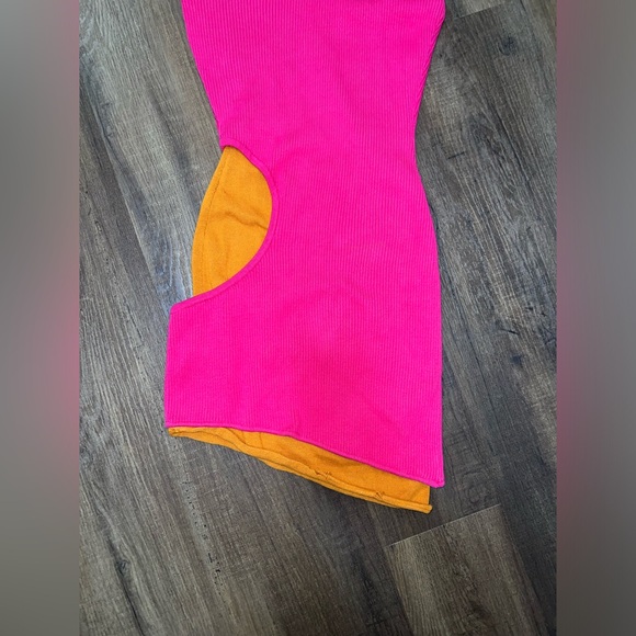 Milk It Orange & Pink Mini Sweater Dress - Picture 6 of 8